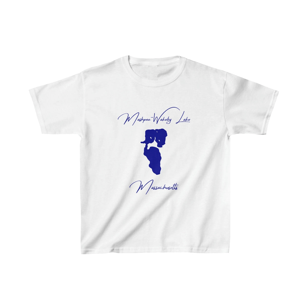 Massachusetts  Mashpee-Wakeby  Lake  Youth  T-shirt  front  position  view  from  front  white.webp
