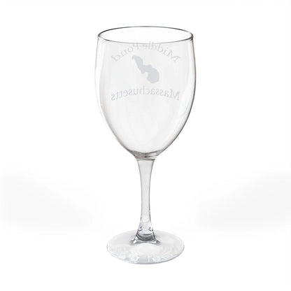 Massachusetts  Middle  Pond  Engraved  Wine  Glass  other  position  view  from  back  10.5oz.webp