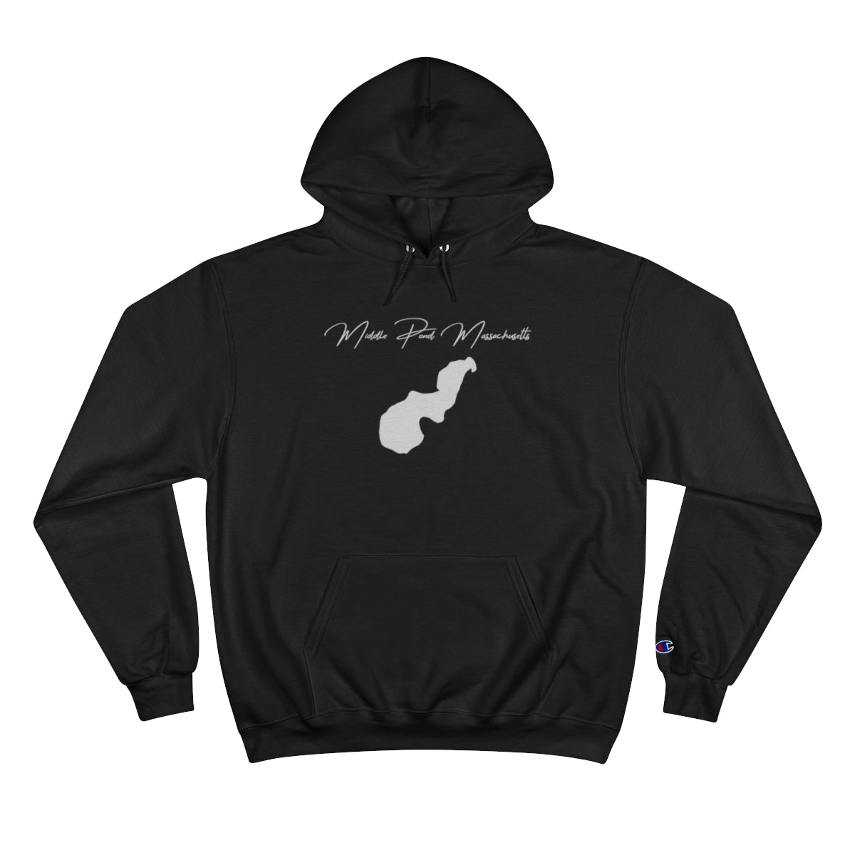 Massachusetts  Middle  Pond  Hoodie  front  position  view  from  front  black.webp