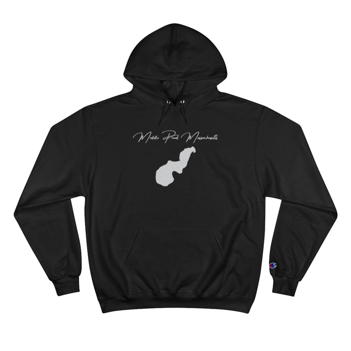 Massachusetts  Middle  Pond  Hoodie  front  position  view  from  front  black.webp