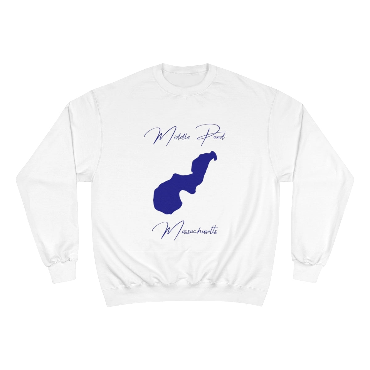 Massachusetts  Middle  Pond  Sweatshirt  front  position  view  from  front  white.webp
