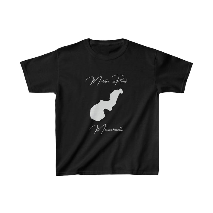 Massachusetts  Middle  Pond  Youth  T-shirt  front  position  view  from  front  black.webp