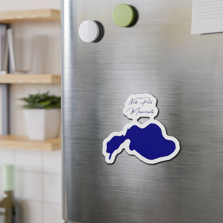 Massachusetts  North  Pond  Die  Cut  Magnet  front  position  view  from  context-2  4  x  4.webp