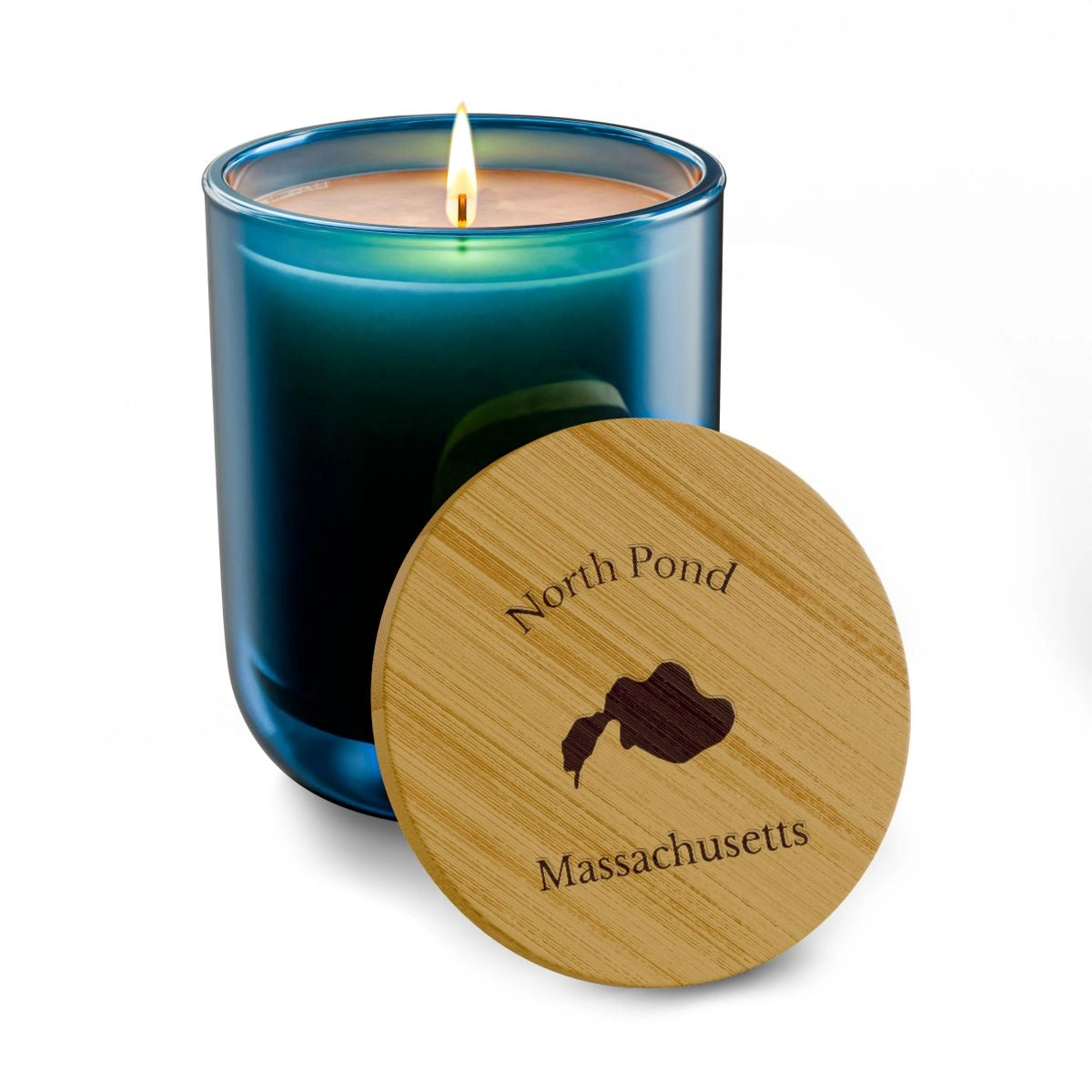 Massachusetts  North  Pond  Engraved  Candle  other  position  view  from  front  deep  pacific.webp