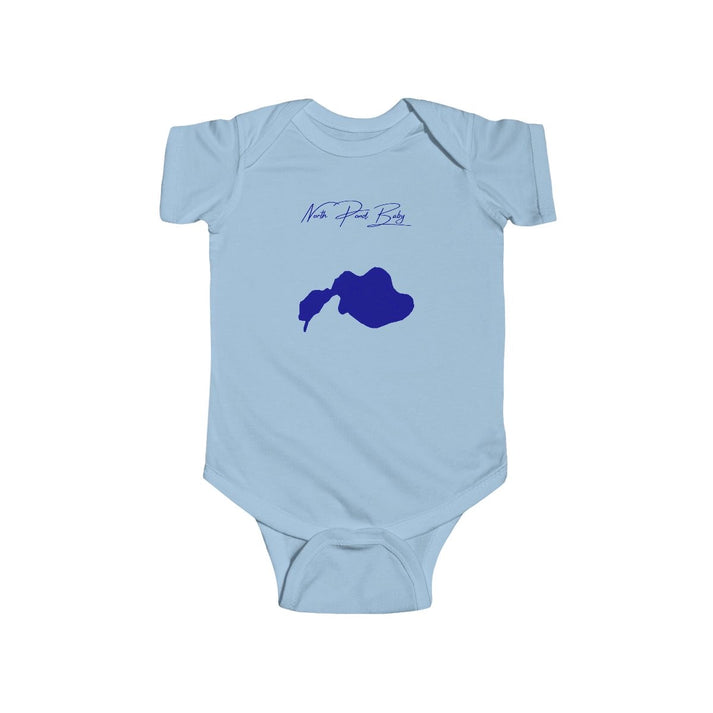 Massachusetts  North  Pond  Onesie  front  position  view  from  front  light  blue.webp