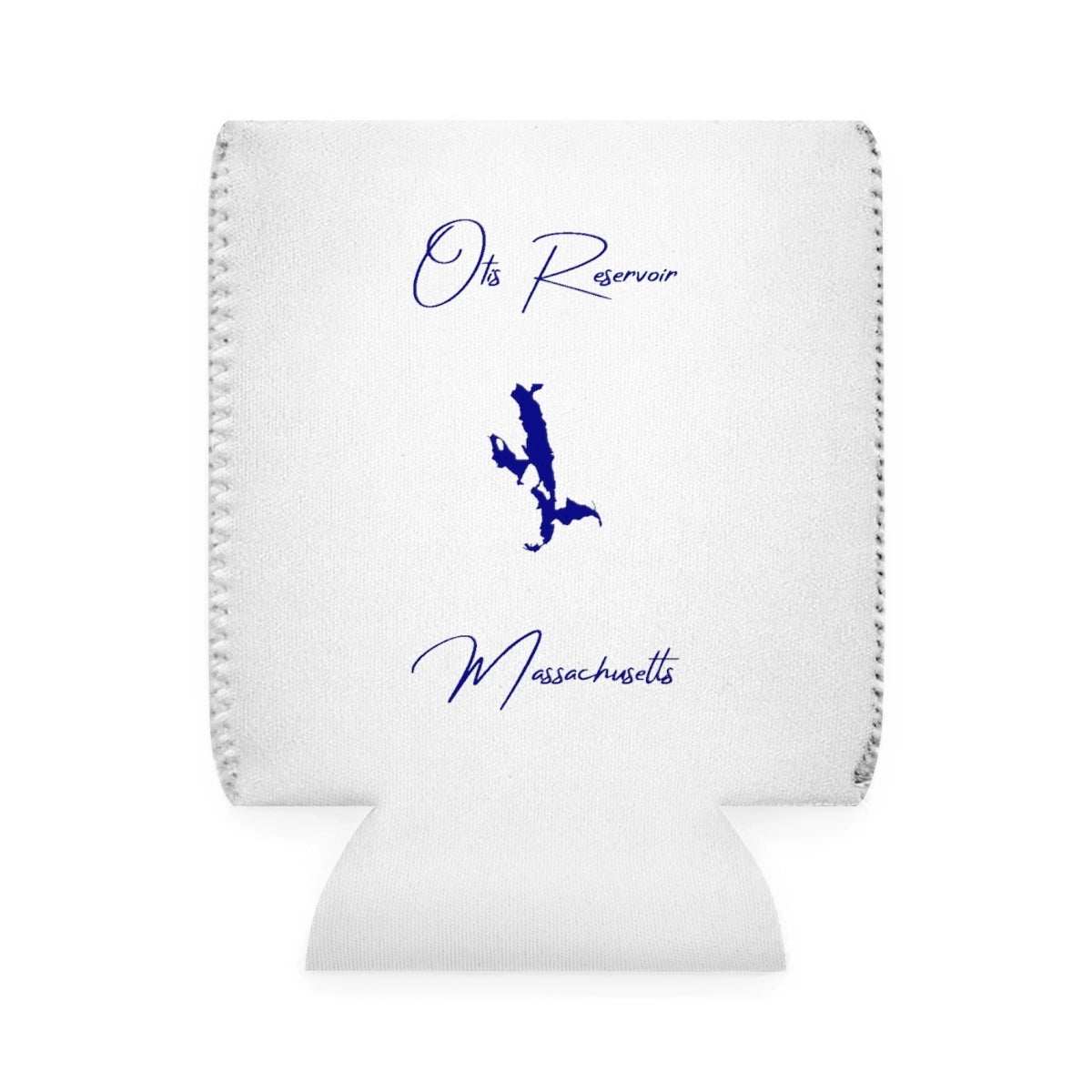 Massachusetts  Otis  Reservoir  Can  Koozie  front  position  view  from  front-1  white.webp
