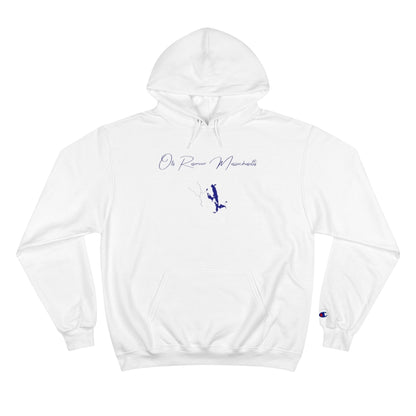 Massachusetts  Otis  Reservoir  Hoodie  front  position  view  from  front  white.webp