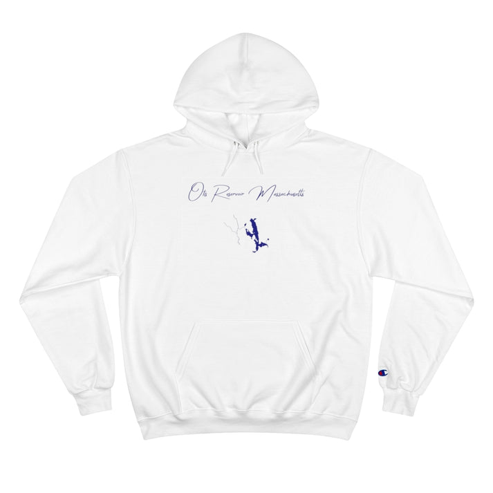 Massachusetts  Otis  Reservoir  Hoodie  front  position  view  from  front  white.webp