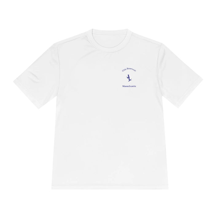 Massachusetts  Otis  Reservoir  Moisture  Wicking  Tee  front  position  view  from  front  white.webp