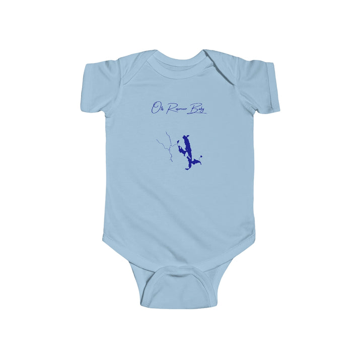 Massachusetts  Otis  Reservoir  Onesie  front  position  view  from  front  light  blue.webp