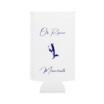 Massachusetts  Otis  Reservoir  Slim  Can  Koozie  front  position  view  from  flat-front  white.webp