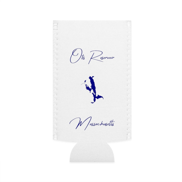 Massachusetts  Otis  Reservoir  Slim  Can  Koozie  front  position  view  from  flat-front  white.webp
