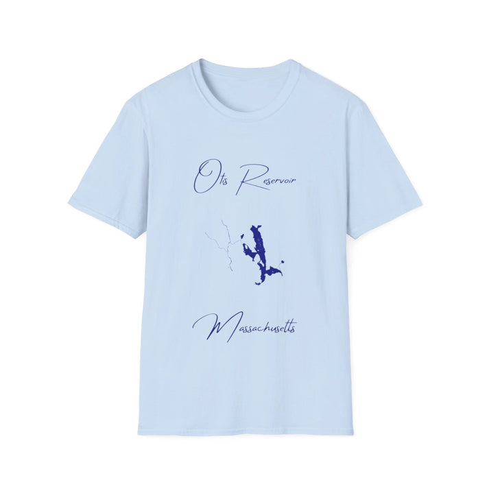 Massachusetts  Otis  Reservoir  T-shirt  front  position  view  from  front  light  blue.webp