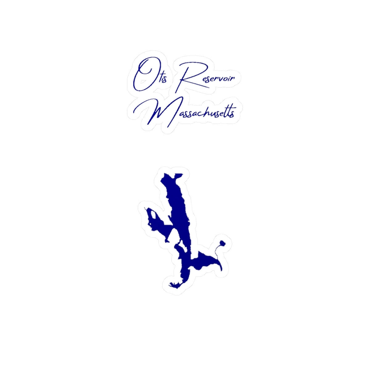 Massachusetts  Otis  Reservoir  Vinyl  Decal  other  position  view  from  front  4  x  6.webp