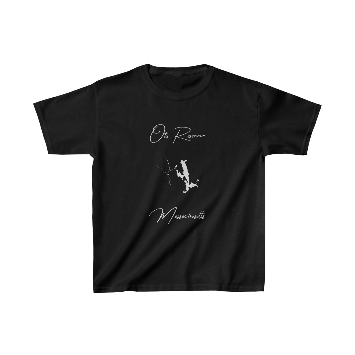 Massachusetts  Otis  Reservoir  Youth  T-shirt  front  position  view  from  front  black.webp