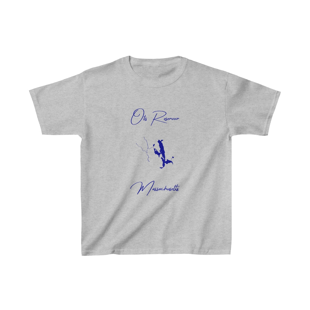 Massachusetts  Otis  Reservoir  Youth  T-shirt  front  position  view  from  front  sport  grey.webp
