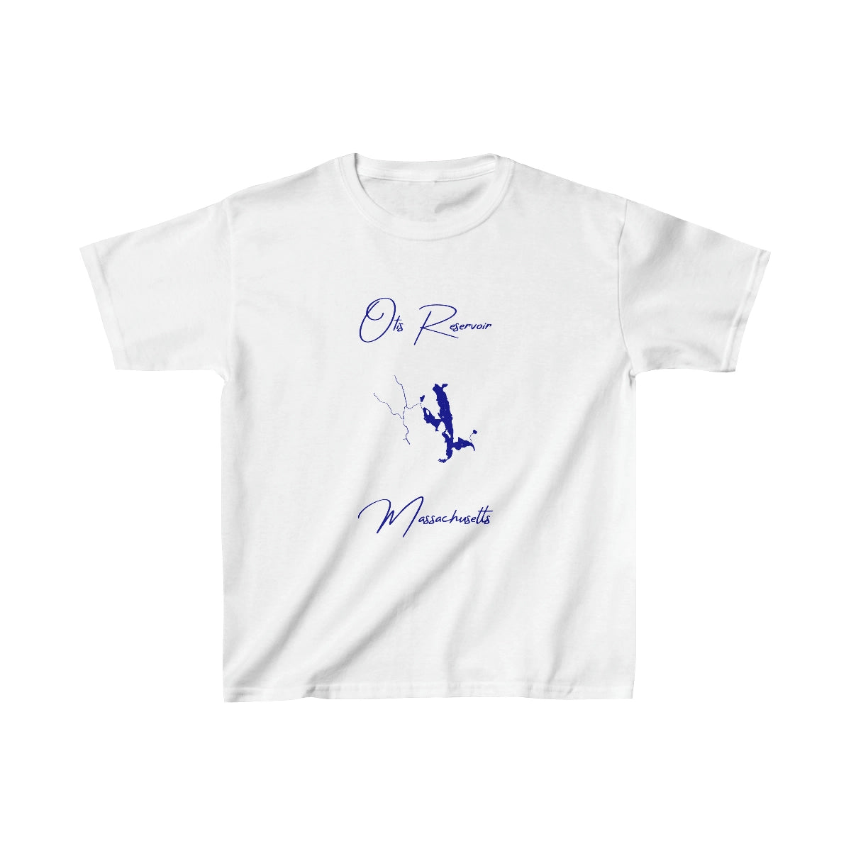 Massachusetts  Otis  Reservoir  Youth  T-shirt  front  position  view  from  front  white.webp