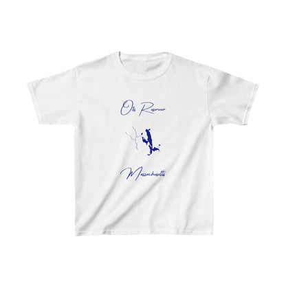 Massachusetts  Otis  Reservoir  Youth  T-shirt  front  position  view  from  front  white.webp