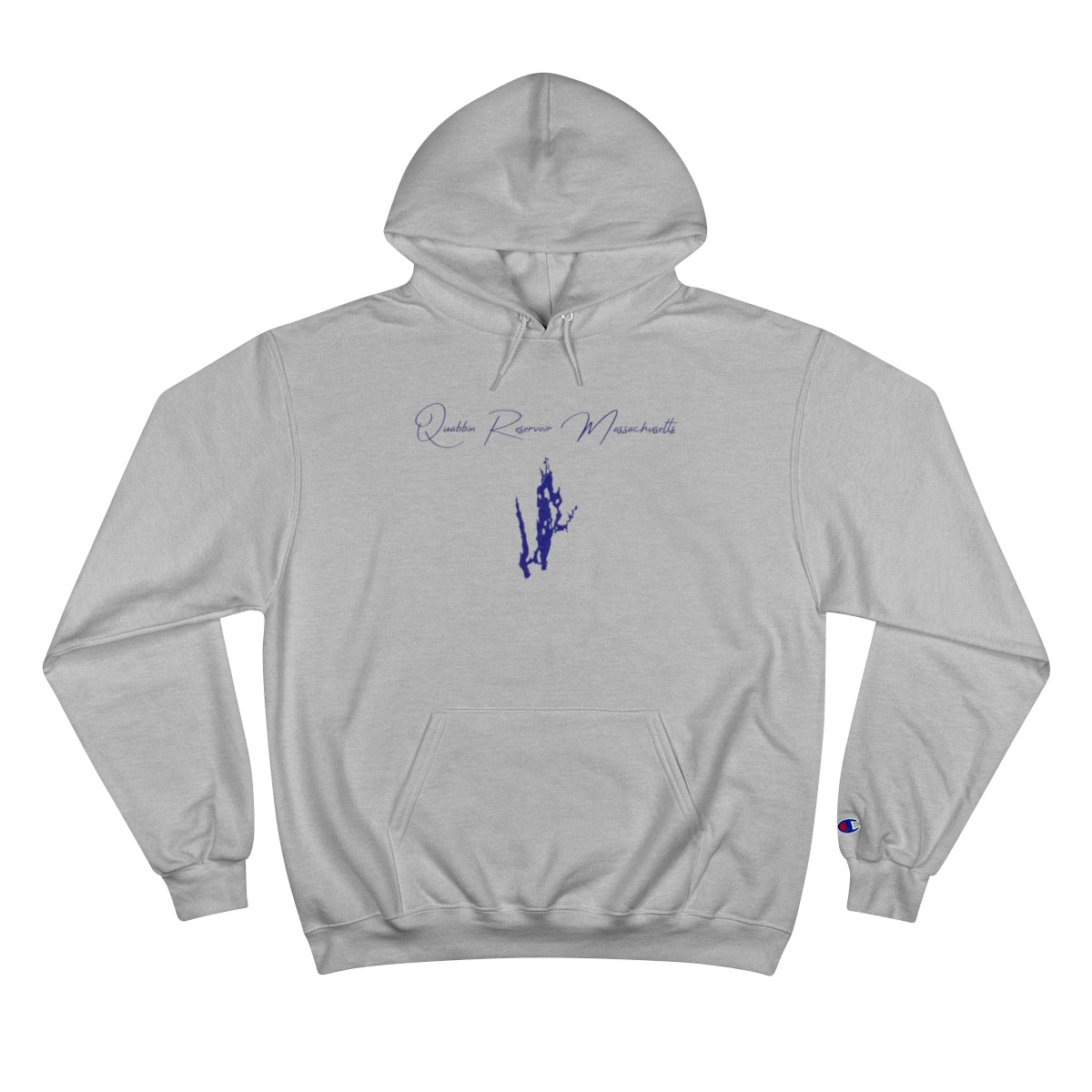 Massachusetts  Quabbin  Reservoir  Hoodie  front  position  view  from  front  light  steel.webp