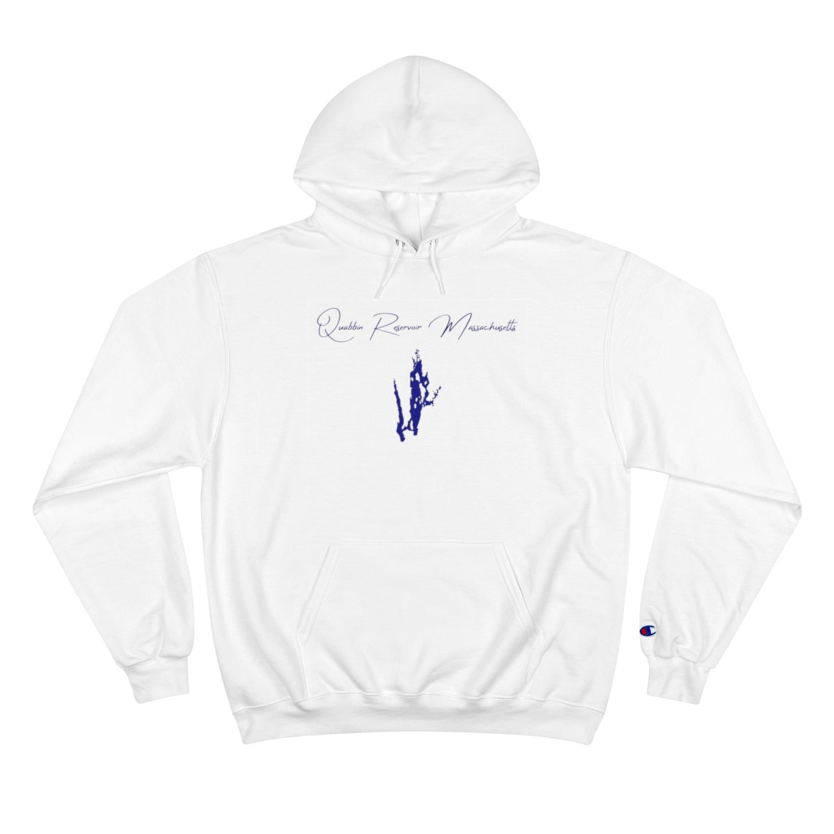 Massachusetts  Quabbin  Reservoir  Hoodie  front  position  view  from  front  white.webp