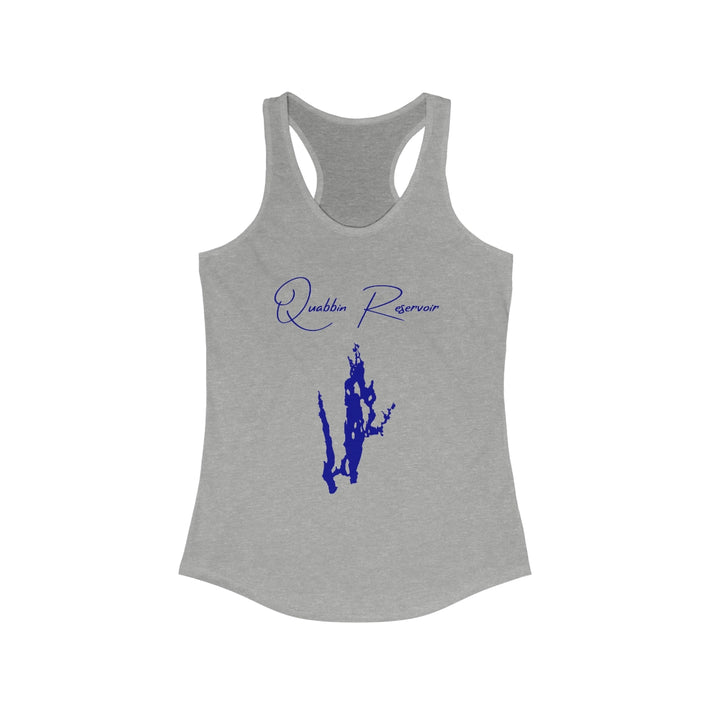 Massachusetts  Quabbin  Reservoir  Racerback-Tank  front  position  view  from  front  heather  grey.webp