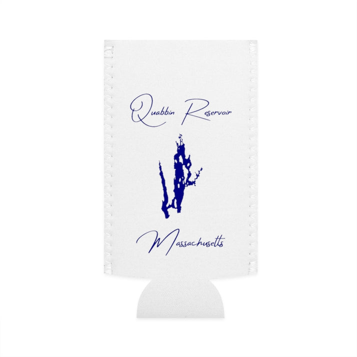 Massachusetts  Quabbin  Reservoir  Slim  Can  Koozie  front  position  view  from  flat-front  white.webp