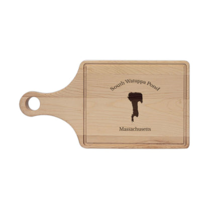 Massachusetts  South  Watuppa  Pond  Engraved  Cutting  Board  front  position  view  from  front  maple.webp