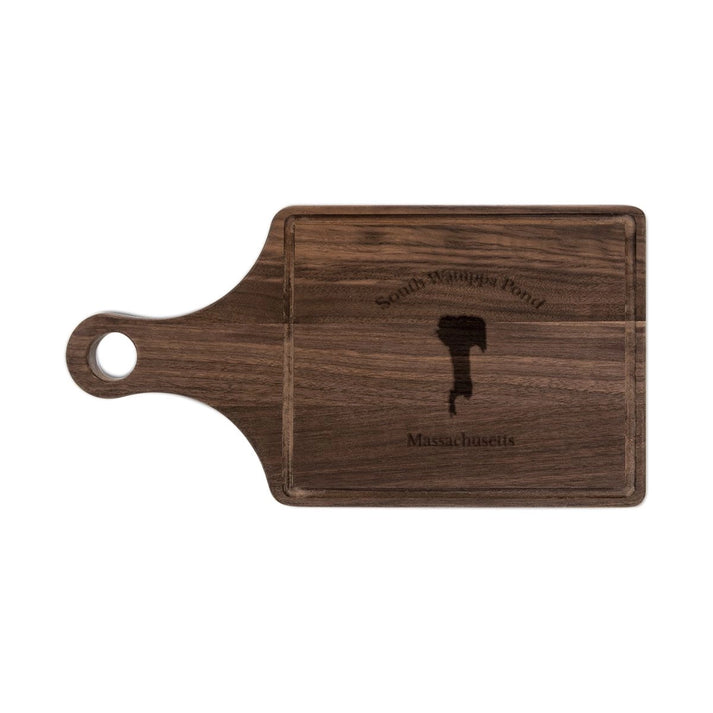 Massachusetts  South  Watuppa  Pond  Engraved  Cutting  Board  front  position  view  from  front  walnut.webp