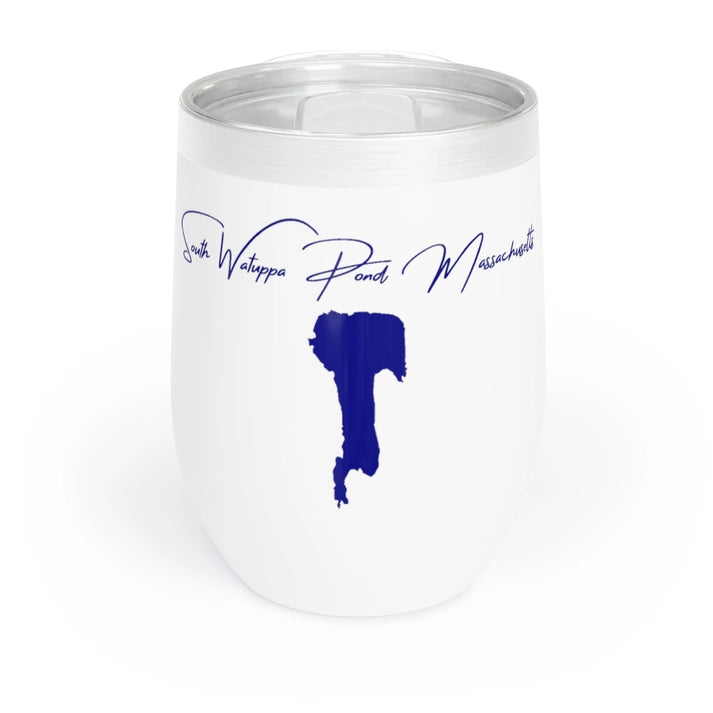 Massachusetts  South  Watuppa  Pond  Wine  Tumbler  front  position  view  from  front  white.webp