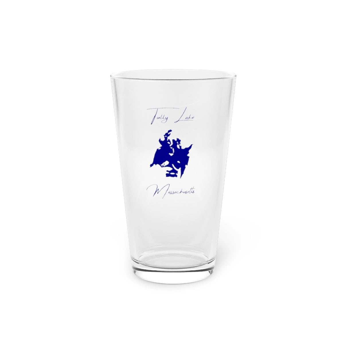 Massachusetts  Tully  Lake  16oz  Pint  Glass  front  position  view  from  front  16oz.webp