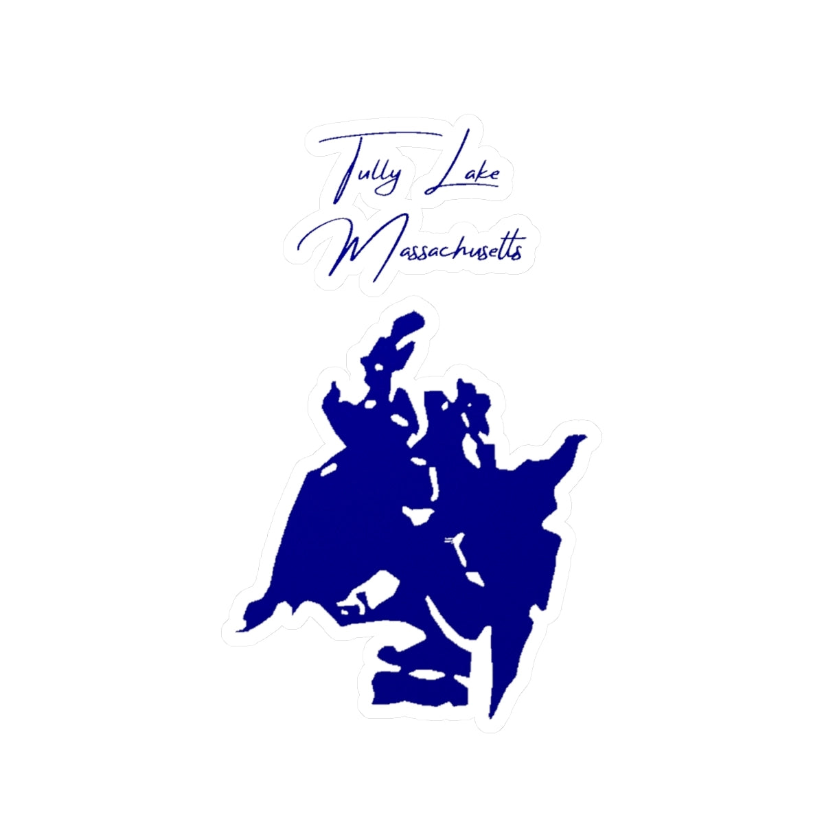 Massachusetts  Tully  Lake  Vinyl  Decal  other  position  view  from  front  4  x  6.webp
