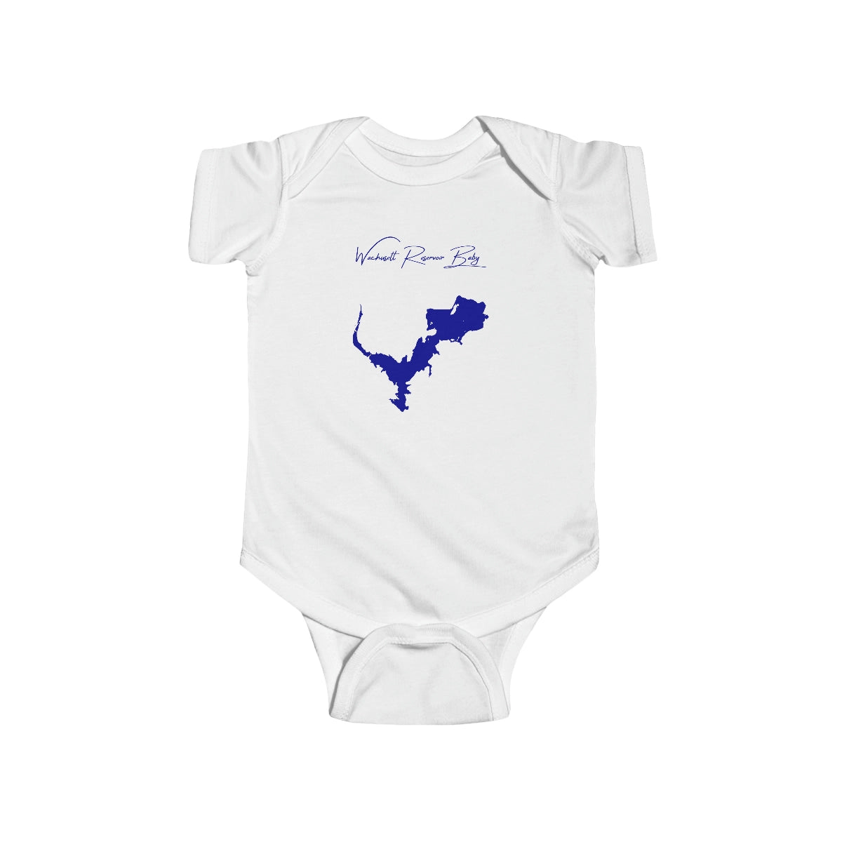 Massachusetts  Wachusett  Reservoir  Onesie  front  position  view  from  front  white.webp