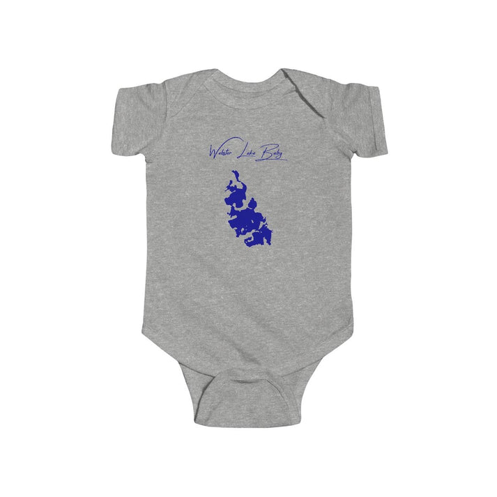 Massachusetts  Webster  Lake  Onesie  front  position  view  from  front  heather.webp