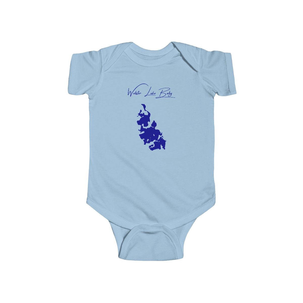 Massachusetts  Webster  Lake  Onesie  front  position  view  from  front  light  blue.webp