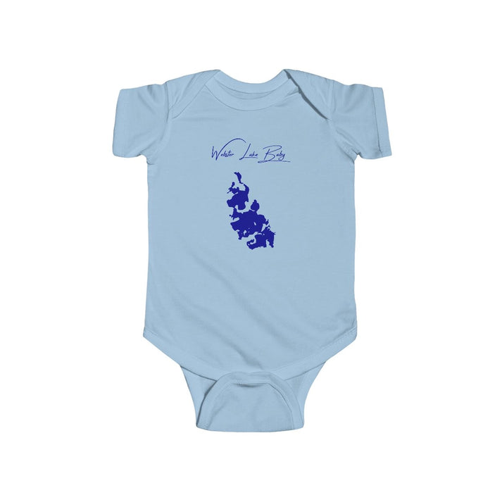 Massachusetts  Webster  Lake  Onesie  front  position  view  from  front  light  blue.webp