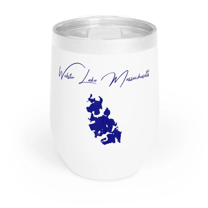 Massachusetts  Webster  Lake  Wine  Tumbler  front  position  view  from  front  white.webp