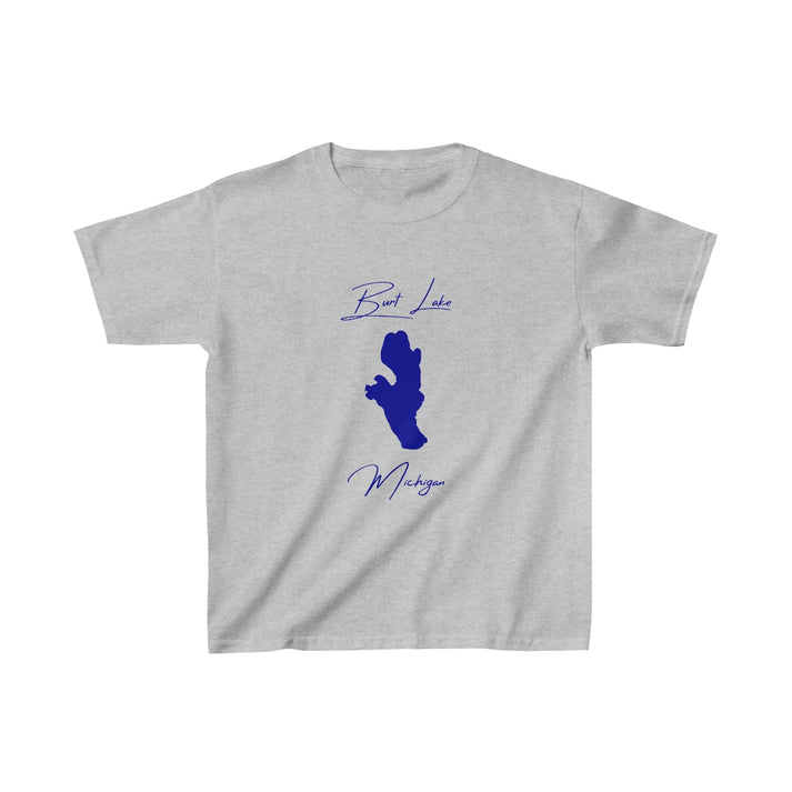 Michigan  Burt  Lake  Youth  T-shirt  front  position  view  from  front  sport  grey.webp
