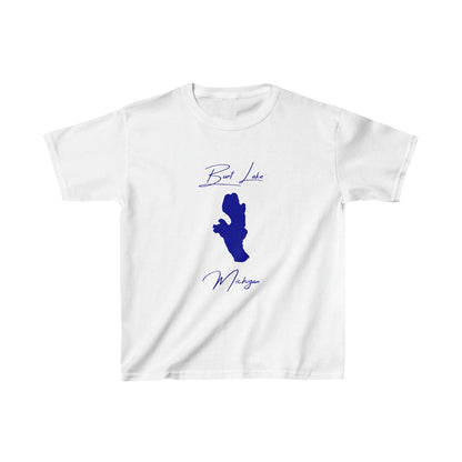 Michigan  Burt  Lake  Youth  T-shirt  front  position  view  from  front  white.webp