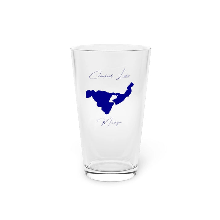 Michigan  Crooked  Lake  16oz  Pint  Glass  front  position  view  from  front  16oz.webp