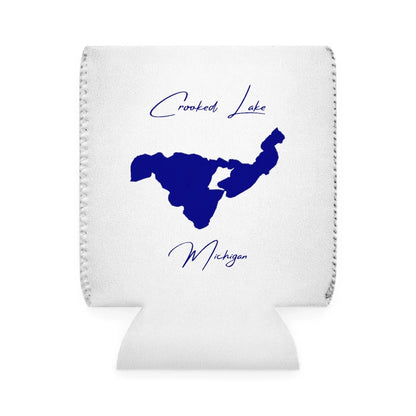 Michigan  Crooked  Lake  Can  Koozie  front  position  view  from  front-1  white.webp