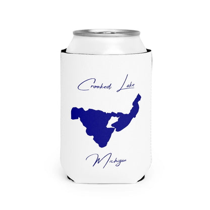 Michigan  Crooked  Lake  Can  Koozie  front  position  view  from  front-2  white.webp