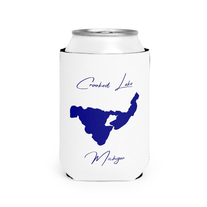 Michigan  Crooked  Lake  Can  Koozie  front  position  view  from  front-2  white.webp