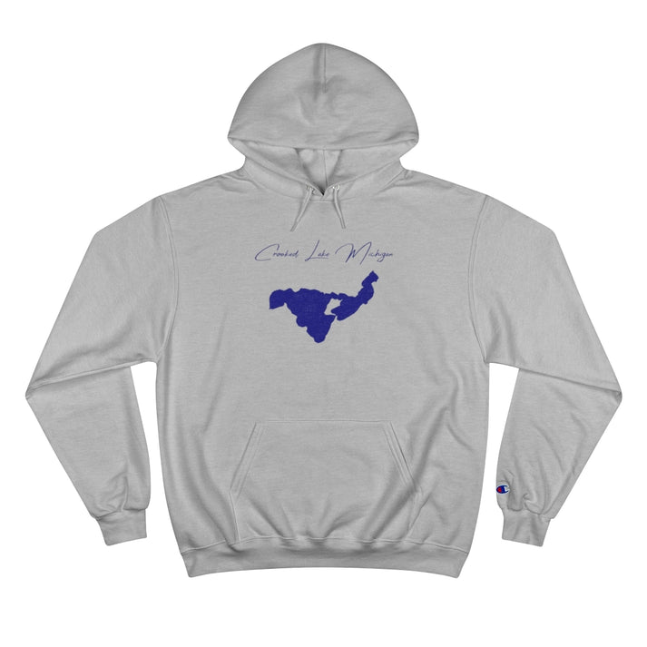 Michigan  Crooked  Lake  Hoodie  front  position  view  from  front  light  steel.webp