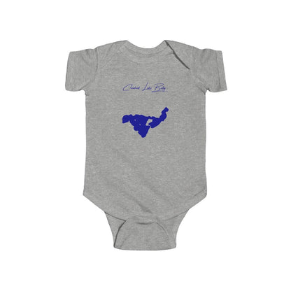 Michigan  Crooked  Lake  Onesie  front  position  view  from  front  heather.webp