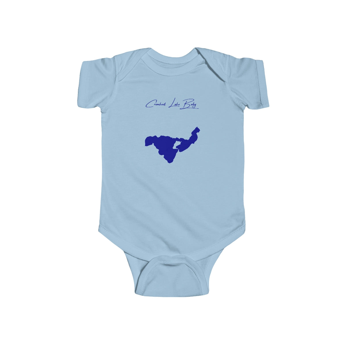 Michigan  Crooked  Lake  Onesie  front  position  view  from  front  light  blue.webp