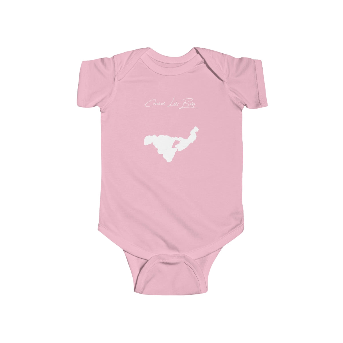 Michigan  Crooked  Lake  Onesie  front  position  view  from  front  pink.webp