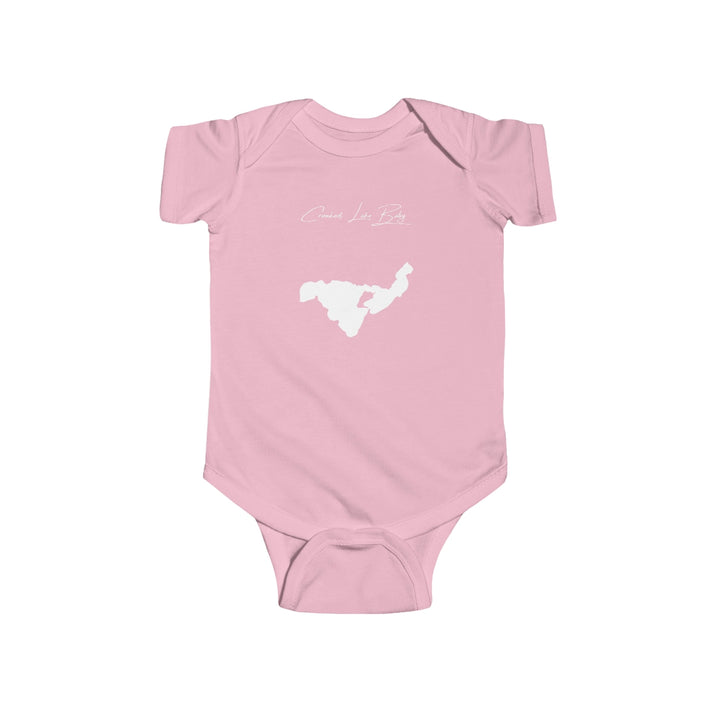 Michigan  Crooked  Lake  Onesie  front  position  view  from  front  pink.webp