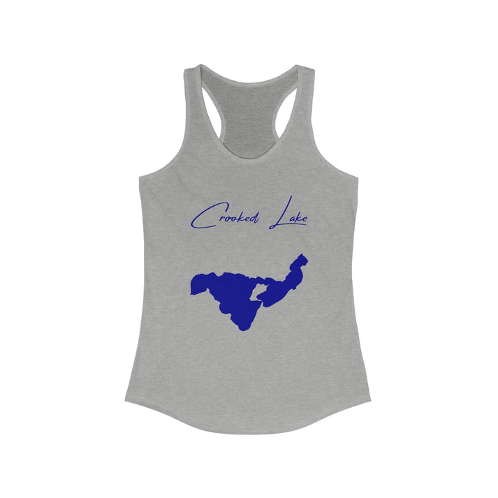 Michigan  Crooked  Lake  Racerback-Tank  front  position  view  from  front  heather  grey.webp