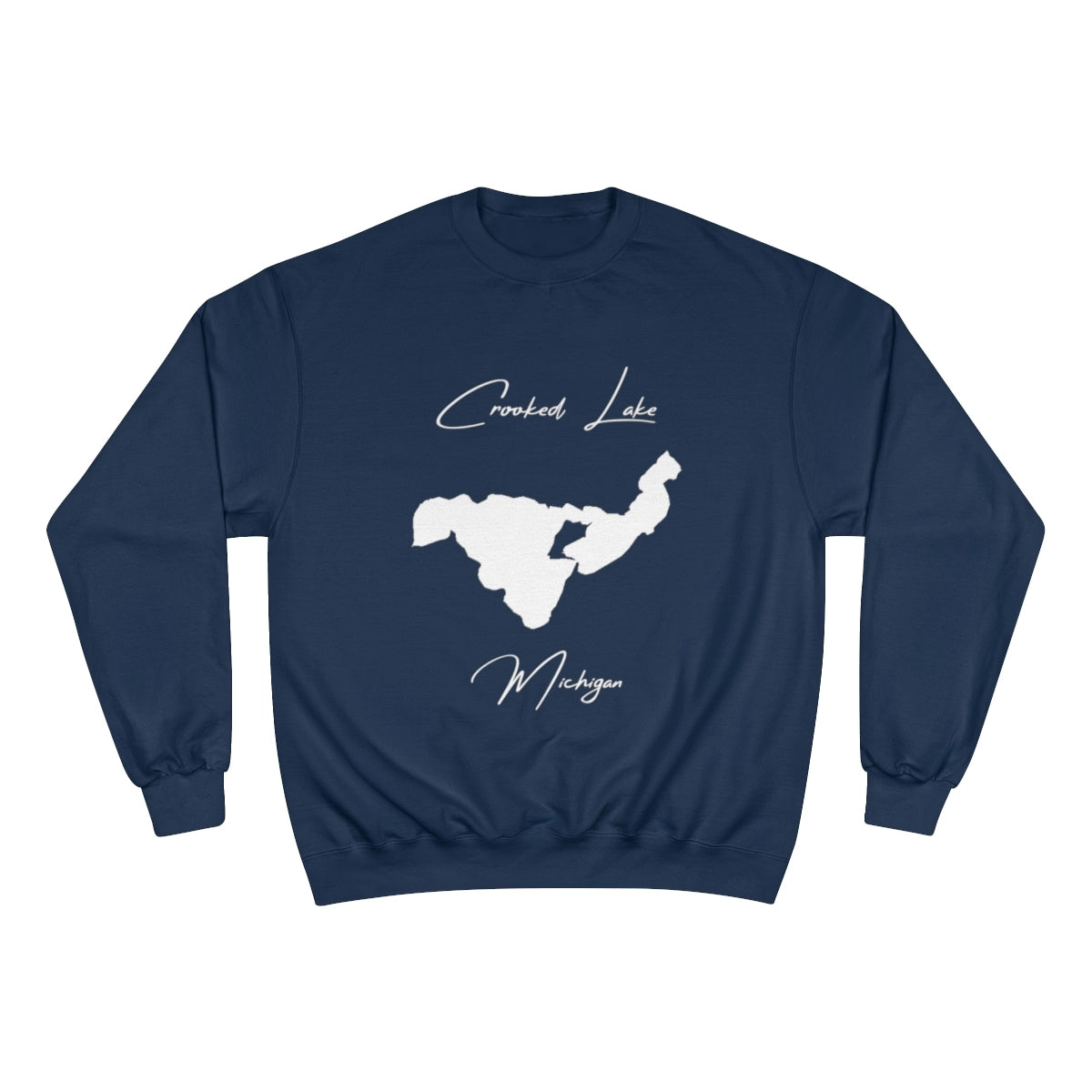 Michigan  Crooked  Lake  Sweatshirt  front  position  view  from  front  navy.webp