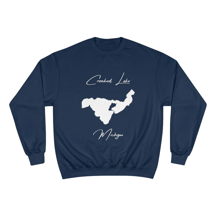 Michigan  Crooked  Lake  Sweatshirt  front  position  view  from  front  navy.webp